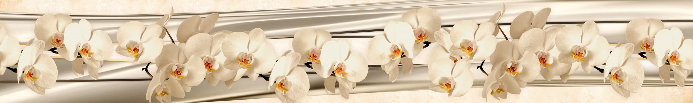 Фартук для кухни цветы орхидеи